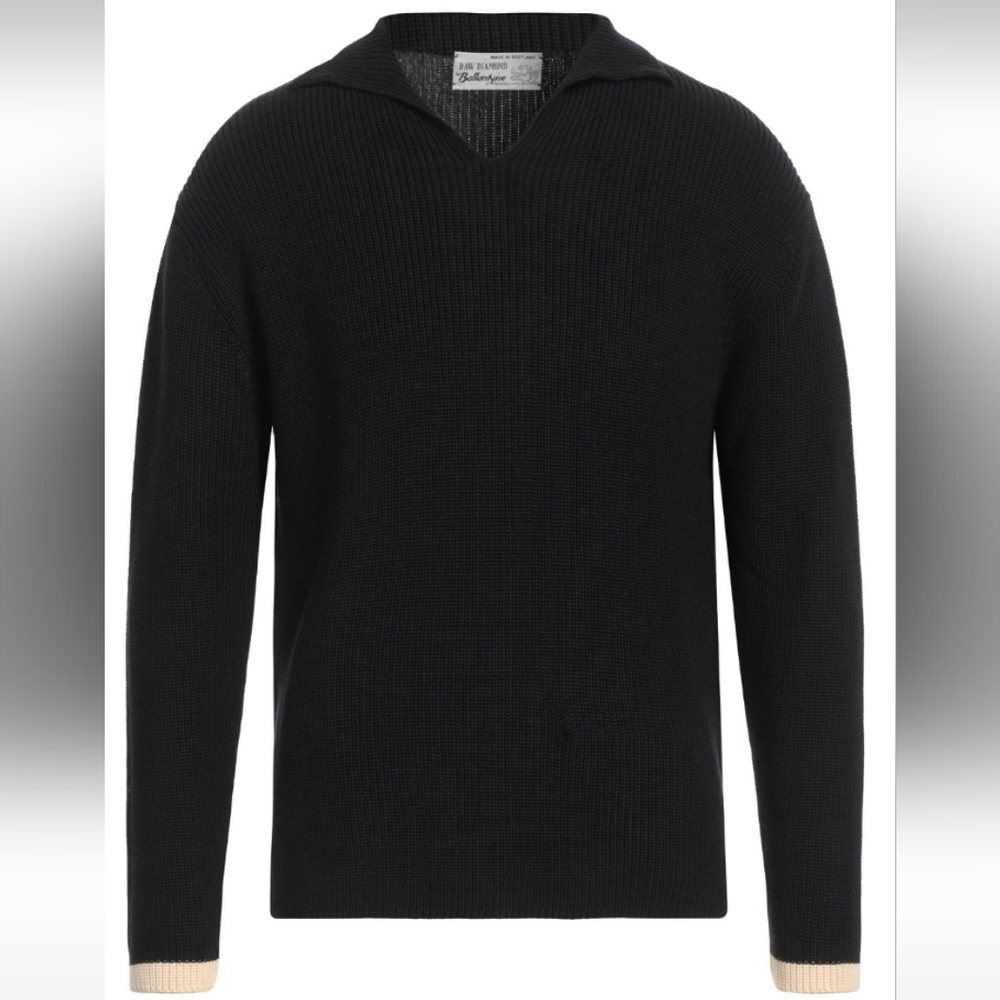 Ballantyne V-Neck Polo Collar Sweater